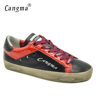 CANGMA Famous Brand Sneakers Women Shoes Black Ladies Leather Casual Genuine Female Shoes Adult Breathable Shoes Footwear